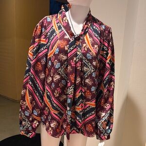 Ann Taylor Multicolor Floral Blouse